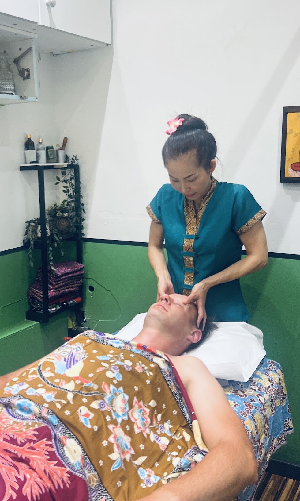 Professional facial therapy session
